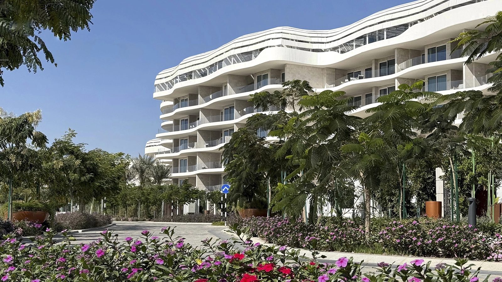 St. Regis Al Mouj Muscat — facade and gardens