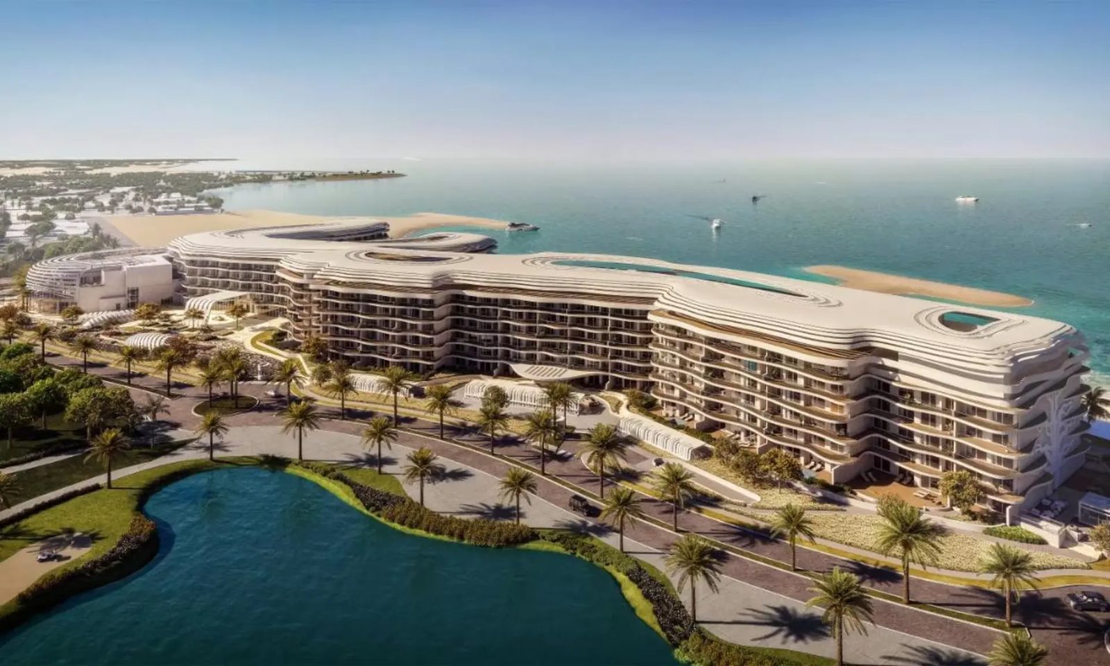 St. Regis Al Mouj Muscat — the complex and the lagoon